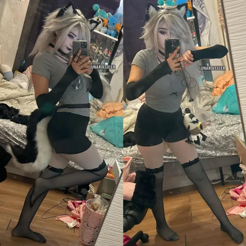 Thumbnail lunarolexler_ Transforms into Loona in Furry Cosplay - A Furry Delight