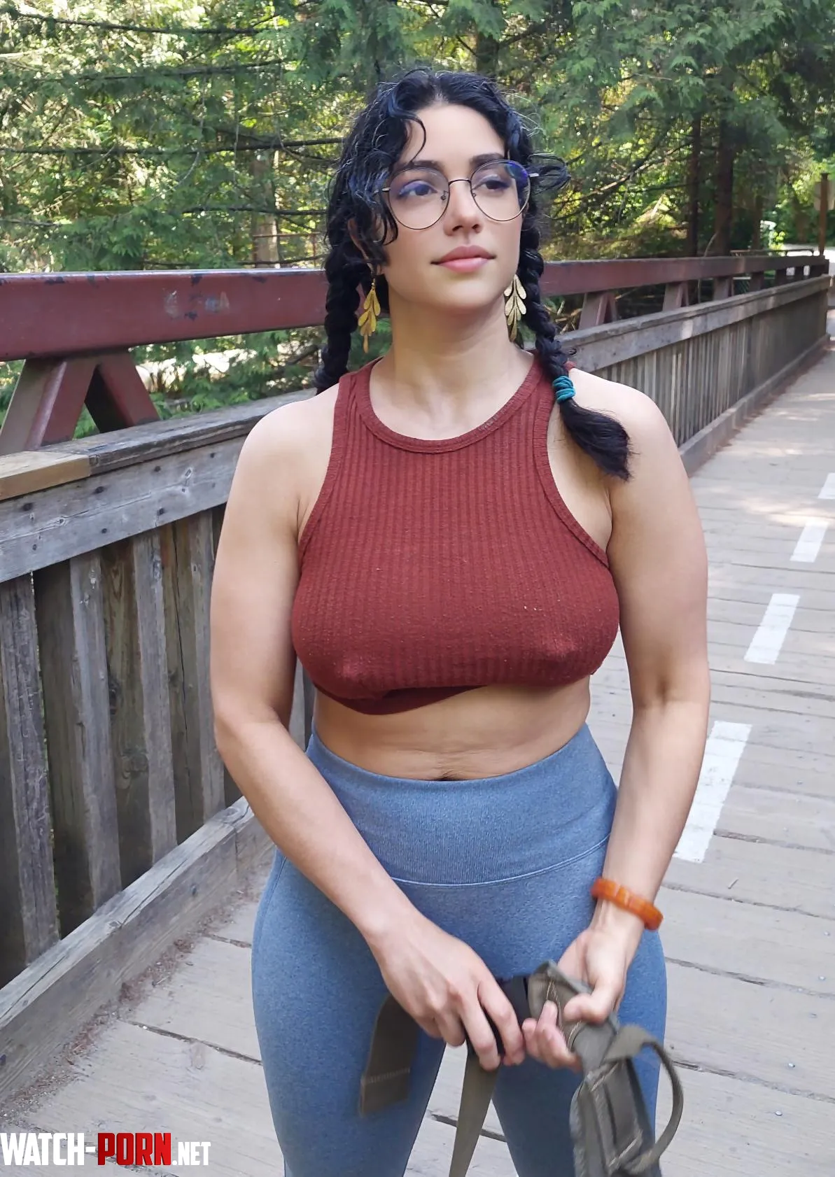 No bra needed for hiking by Braless_babe