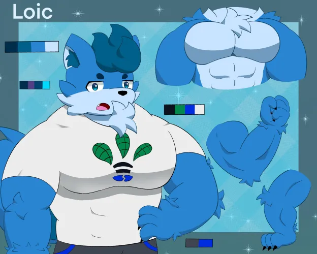 Thumbnail Fresh Reference: New Sheet for Loic in Furry Art by Kuma5252