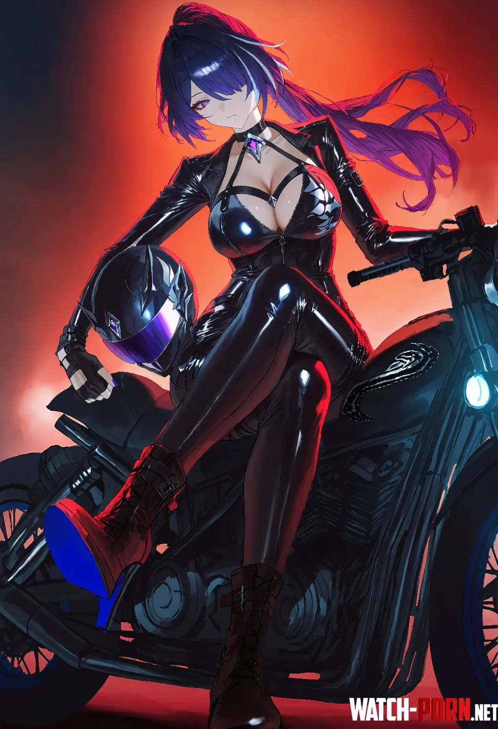 Biker Acheron Honkai Star Rail by CheetahSperm18