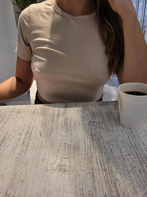 Thumbnail Saturday Morning Coffee Routine: mrstouchofgrey's Day Out in braless Category