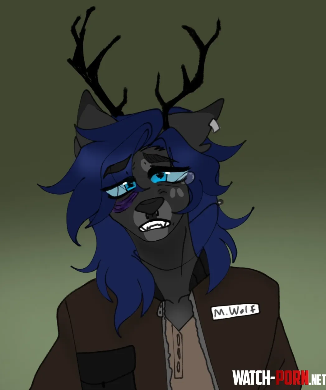 Main character from my furry ghost hunting story  by thebadvvitch