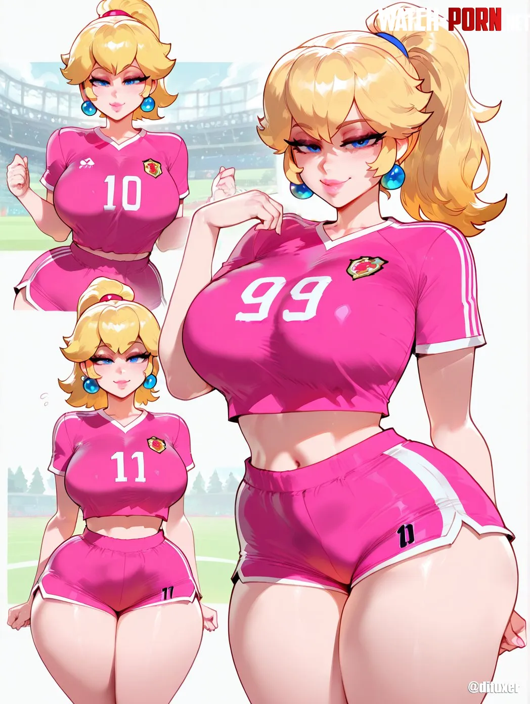 Princess Peach Soccer Outfit by Loud_Work9550