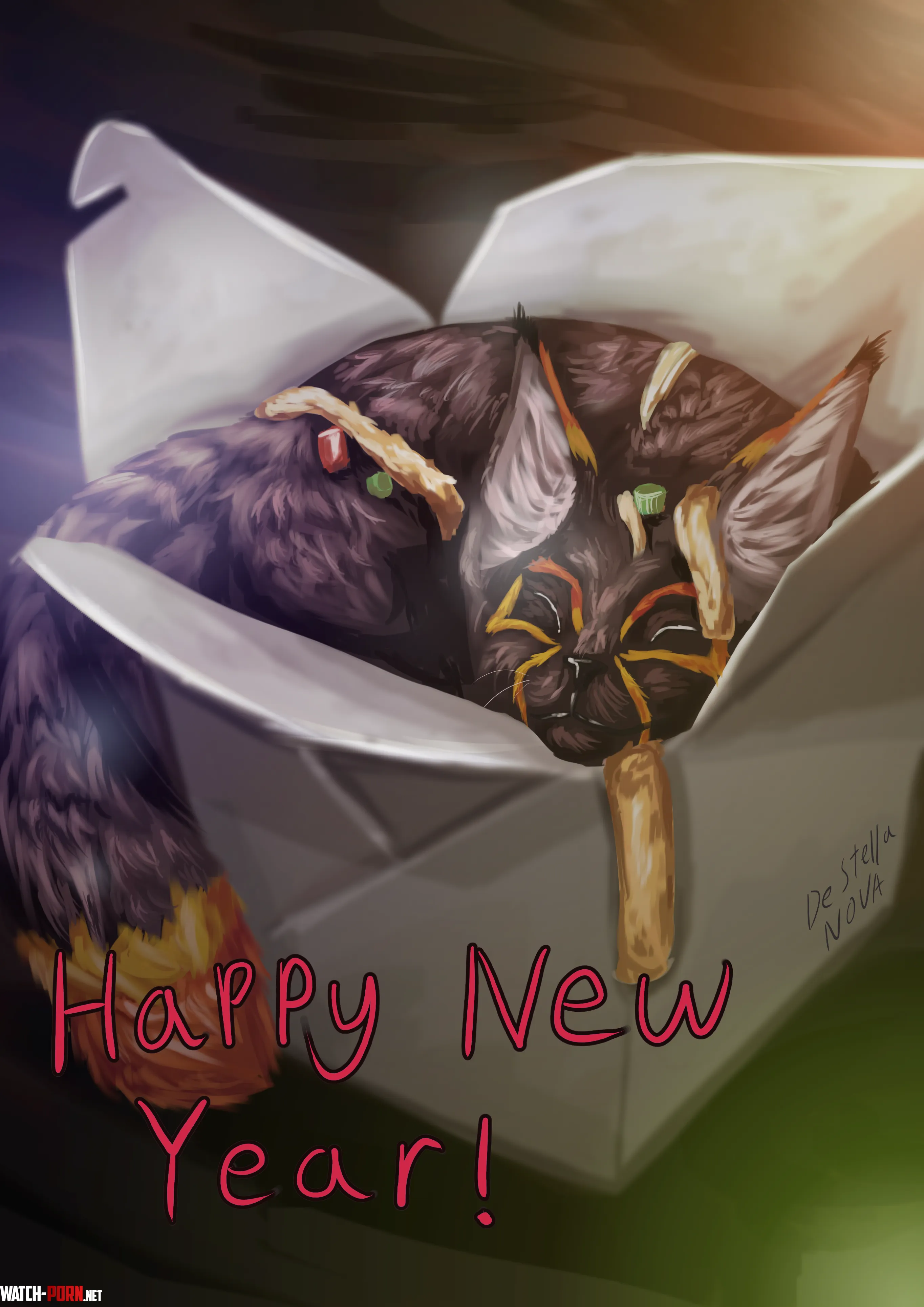 Happy new year There go your noodles Art by me by Pixel-00