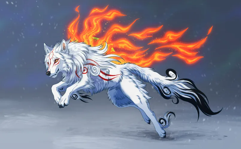 Thumbnail OKAMI by KayruuuunI almost cried when I saw announcement Okami sequel is true after that many years TT Cant wait to play our favorite wolf gurl again by Kay-Ra