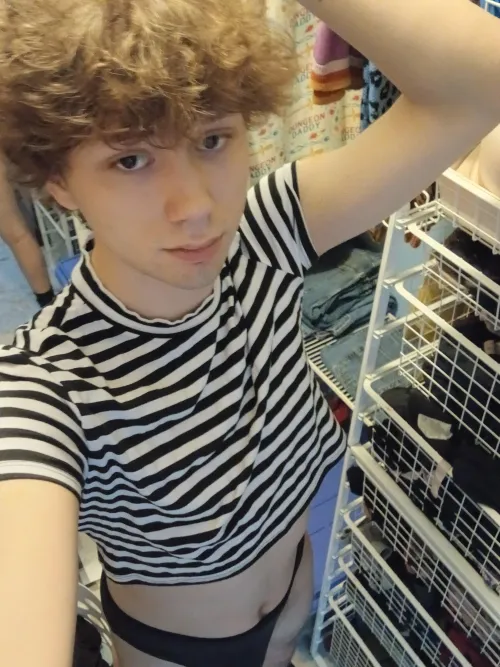 Thumbnail Join Sea_Song_7509's Fashion Adventure with a New Tank Top in the femboy Community