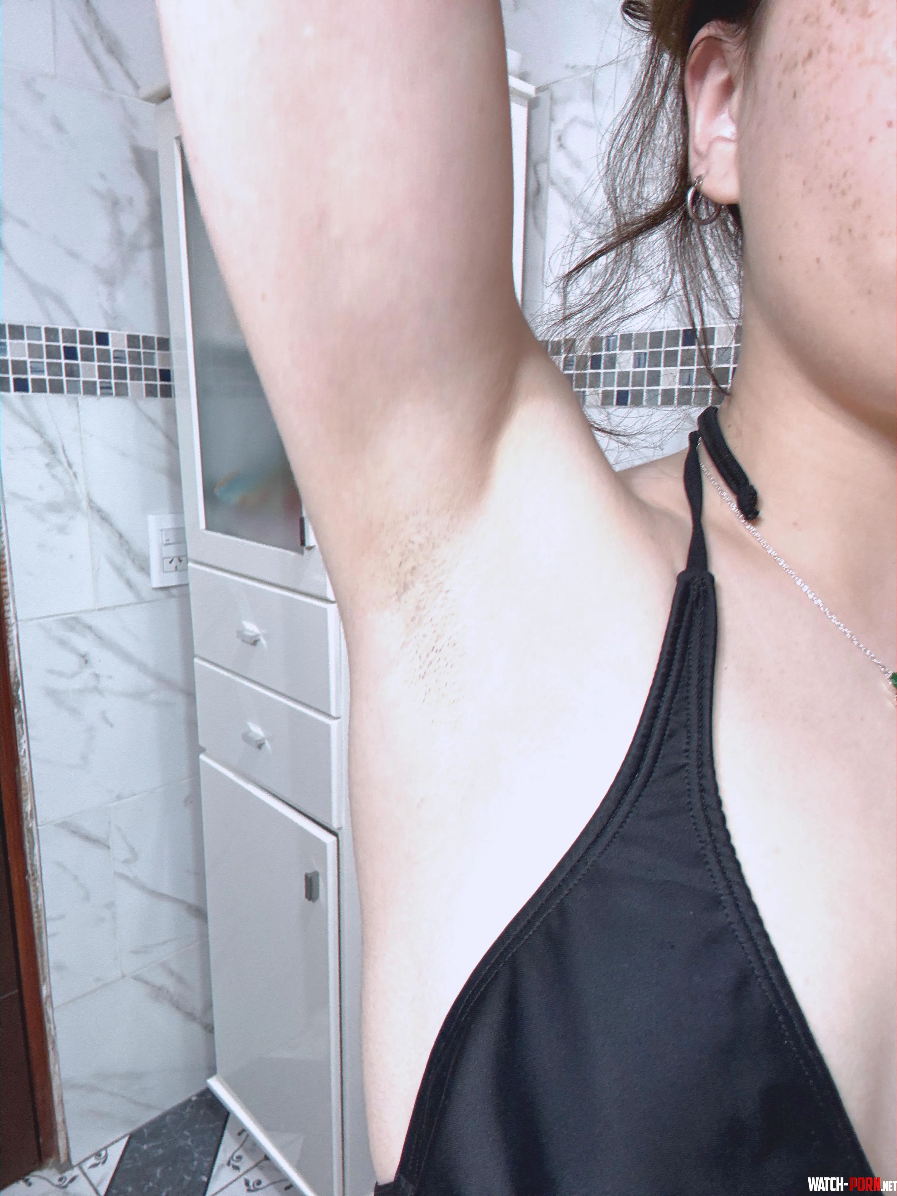 18F Finally this is how my armpits look with my new bikini how do I like fully get rid of the hairs or the things that make it look green  It looks more green in real life by BlyteBewitch