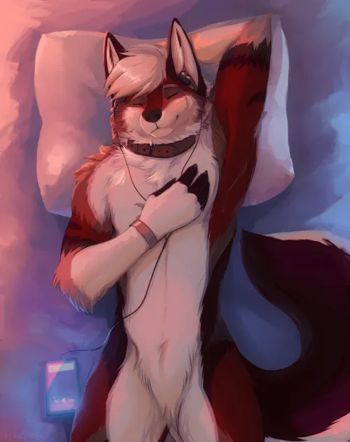 Thumbnail Furry Art Appreciation: KinShep's Masterpiece in Listening to Music