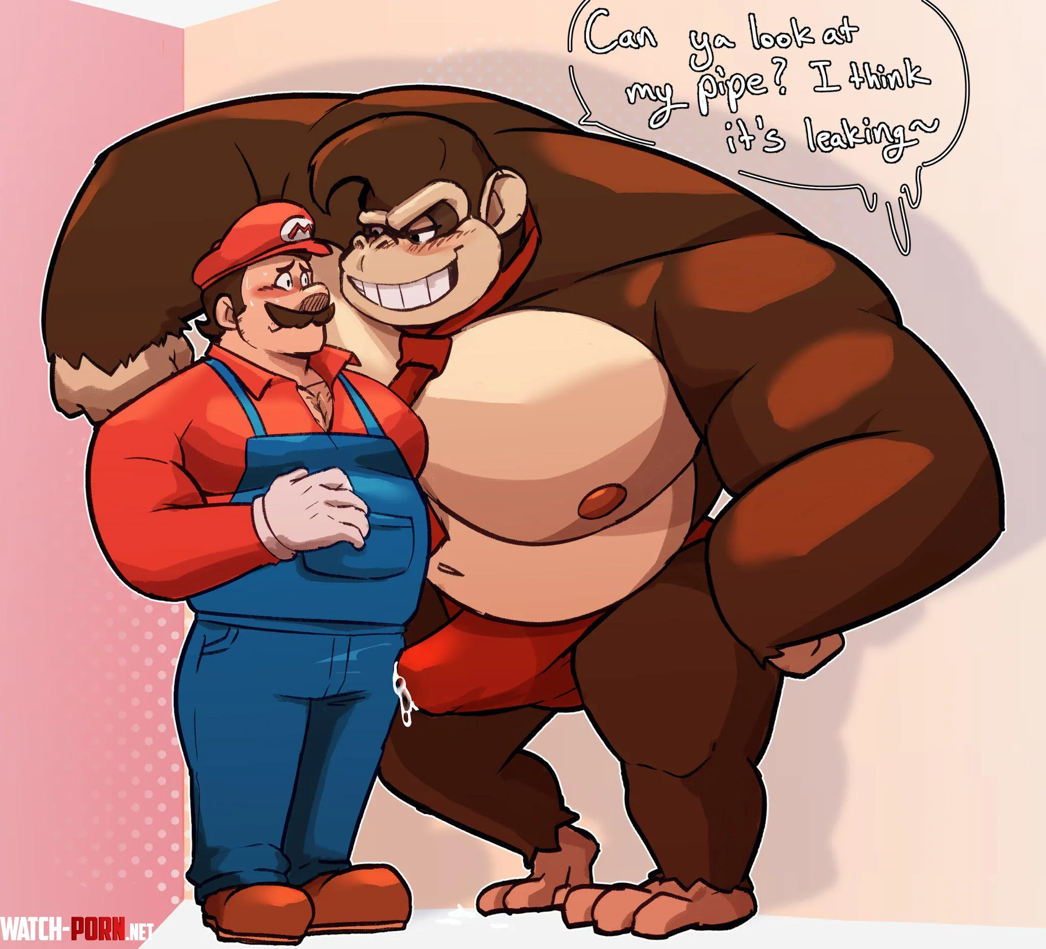 Donkey Kong wants Mario to fix his Pipe Unknown by ProofGarbage5171