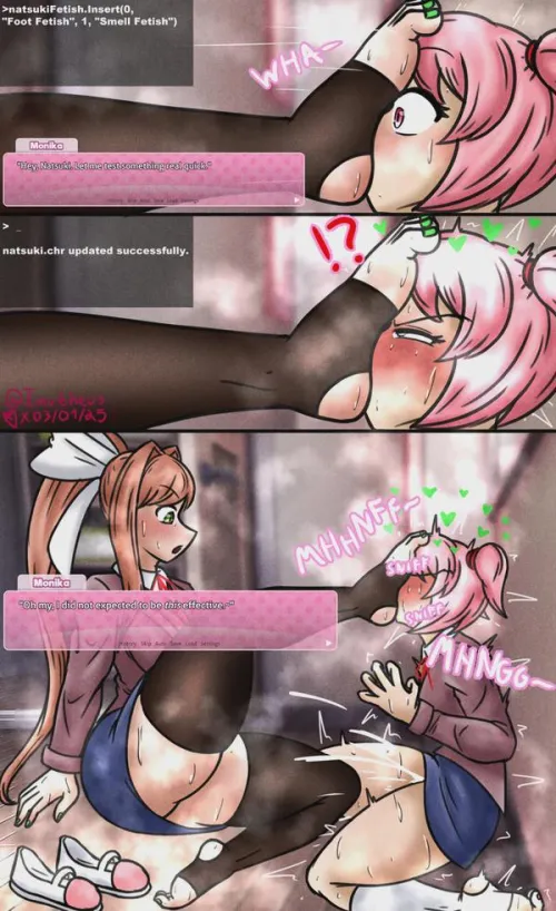 Thumbnail Monika's Foot Toy Inutheus by 2DogsShaggin - DDLCRule34 Category