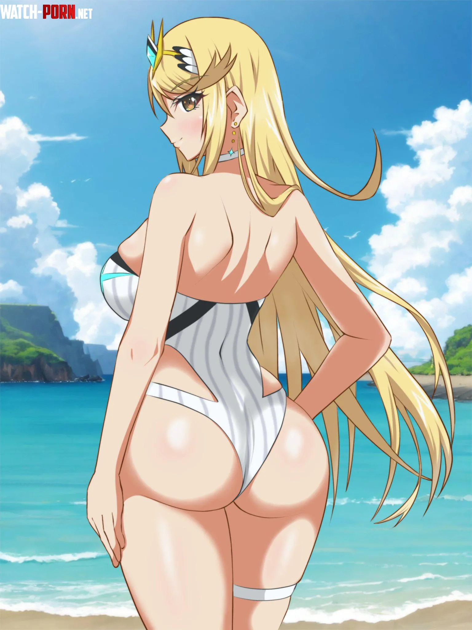 Swimsuit Mythra Xenoblade by A_MASSIVE_PERVERT