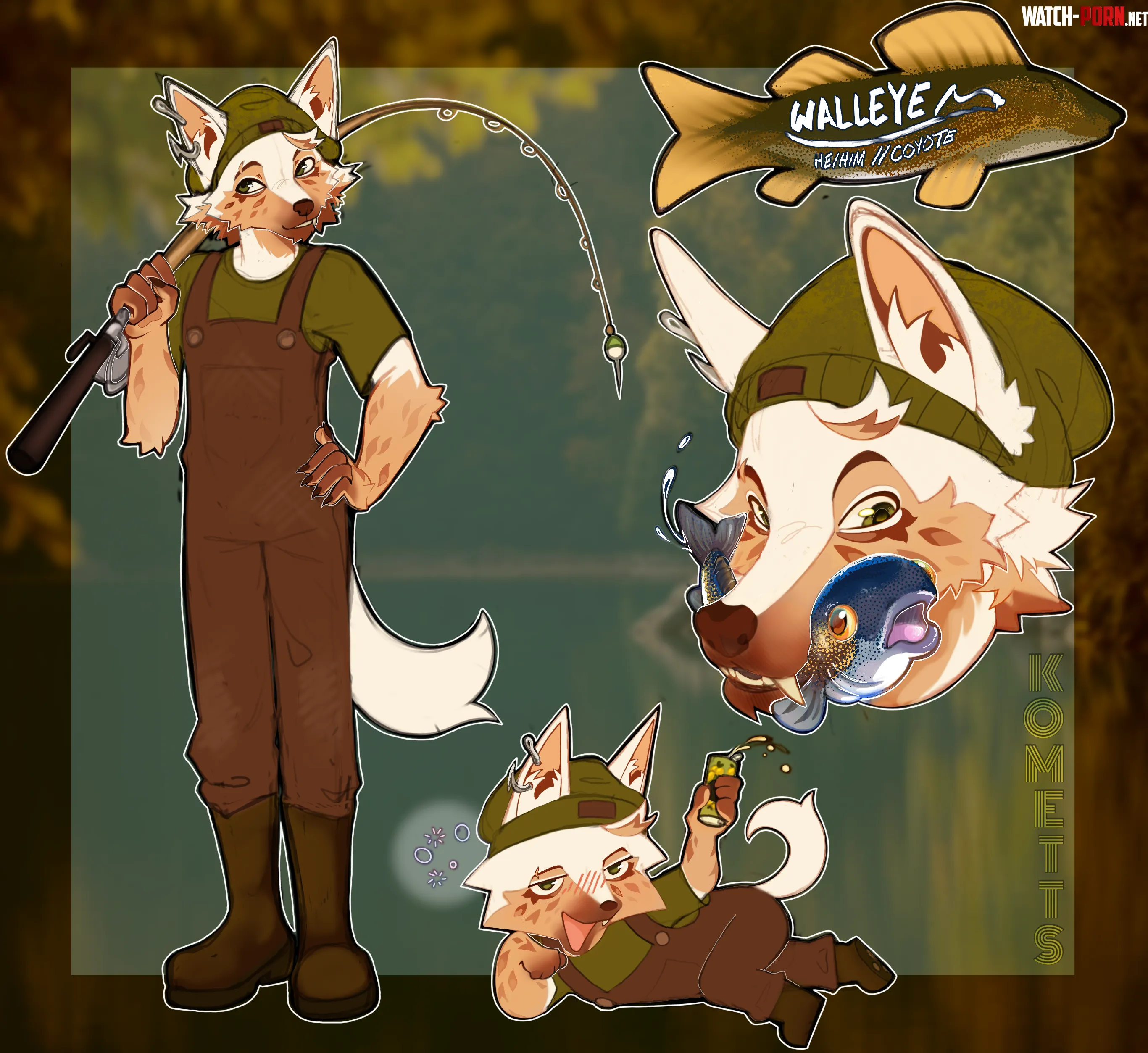 Pt 2 of webfishing oc ref Walleye by Kometts