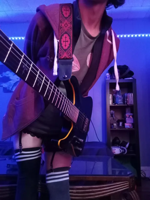 Thumbnail Passion for music and style in 'I love my guitar' - a femboy's story