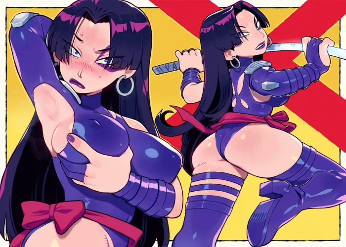 Thumbnail Psylocke in Speedo: Indulge in Marvel's Wakipai Fantasy | gifsundgirls