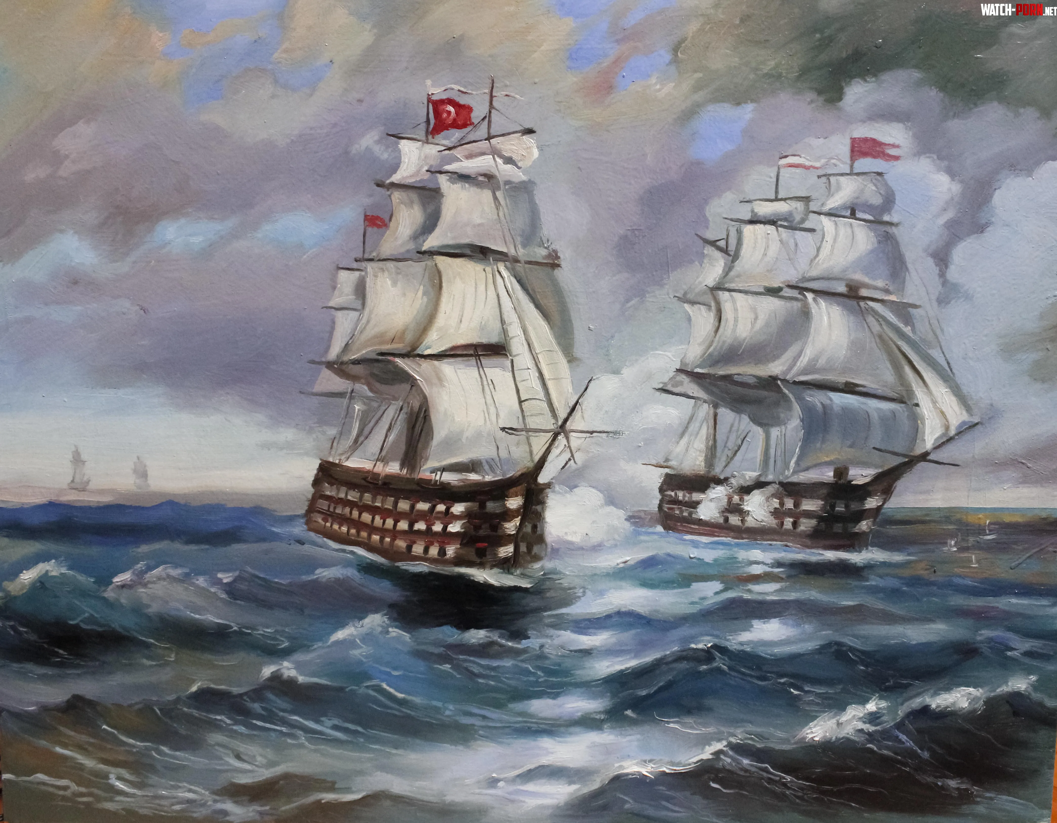 On a long voyage My oil painting on canvas by GreenStrength5876