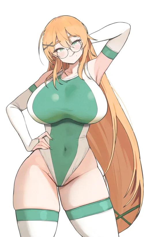 Thumbnail CheetahSperm18's Green & White Delights in animebodysuits