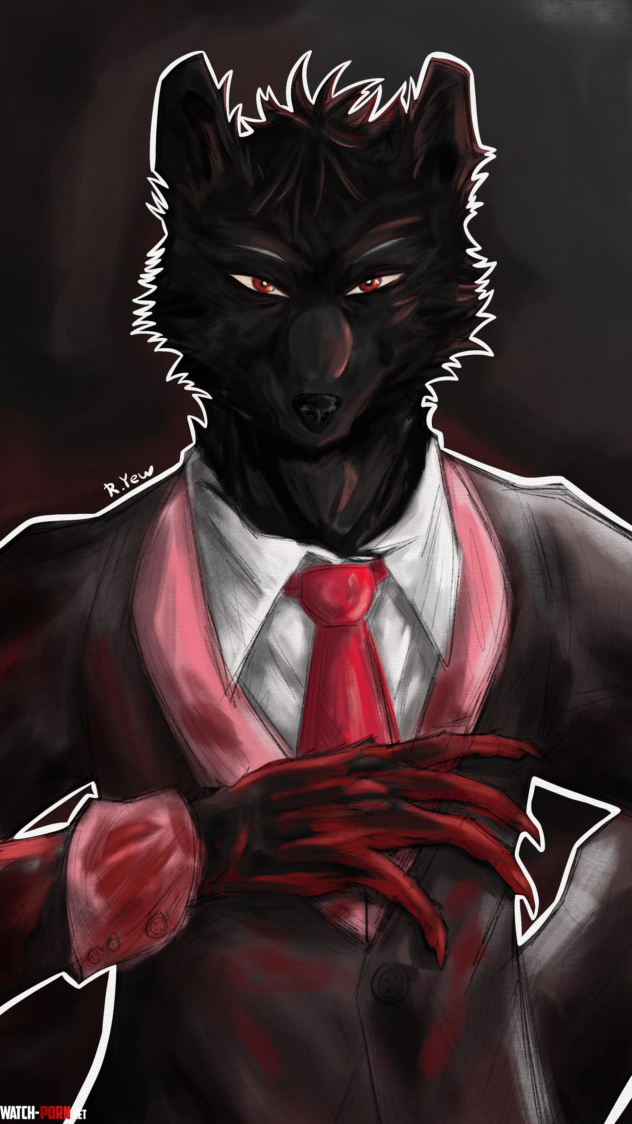 Black Wolf by RaccoonYew