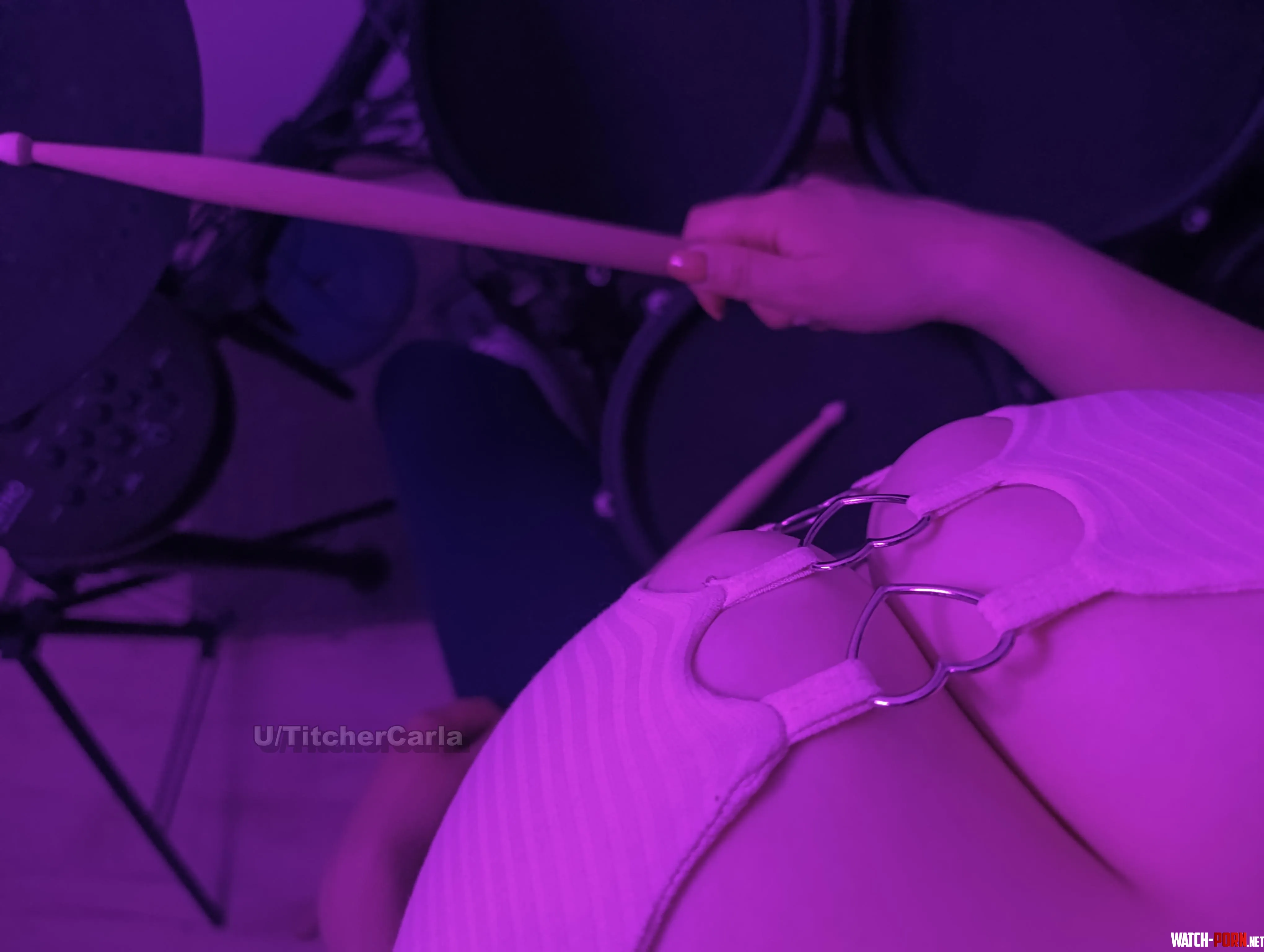 POV of my cleavage while drumming by TitcherCarla