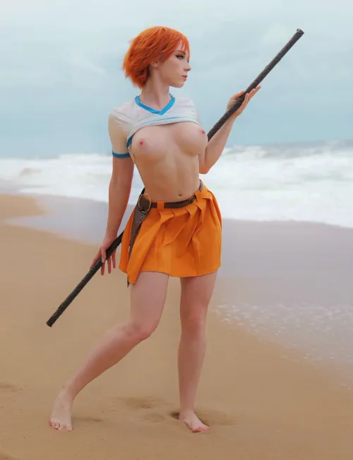 Thumbnail Nami from One Piece Cosplay by Sweetie Fox | NudeCosplay