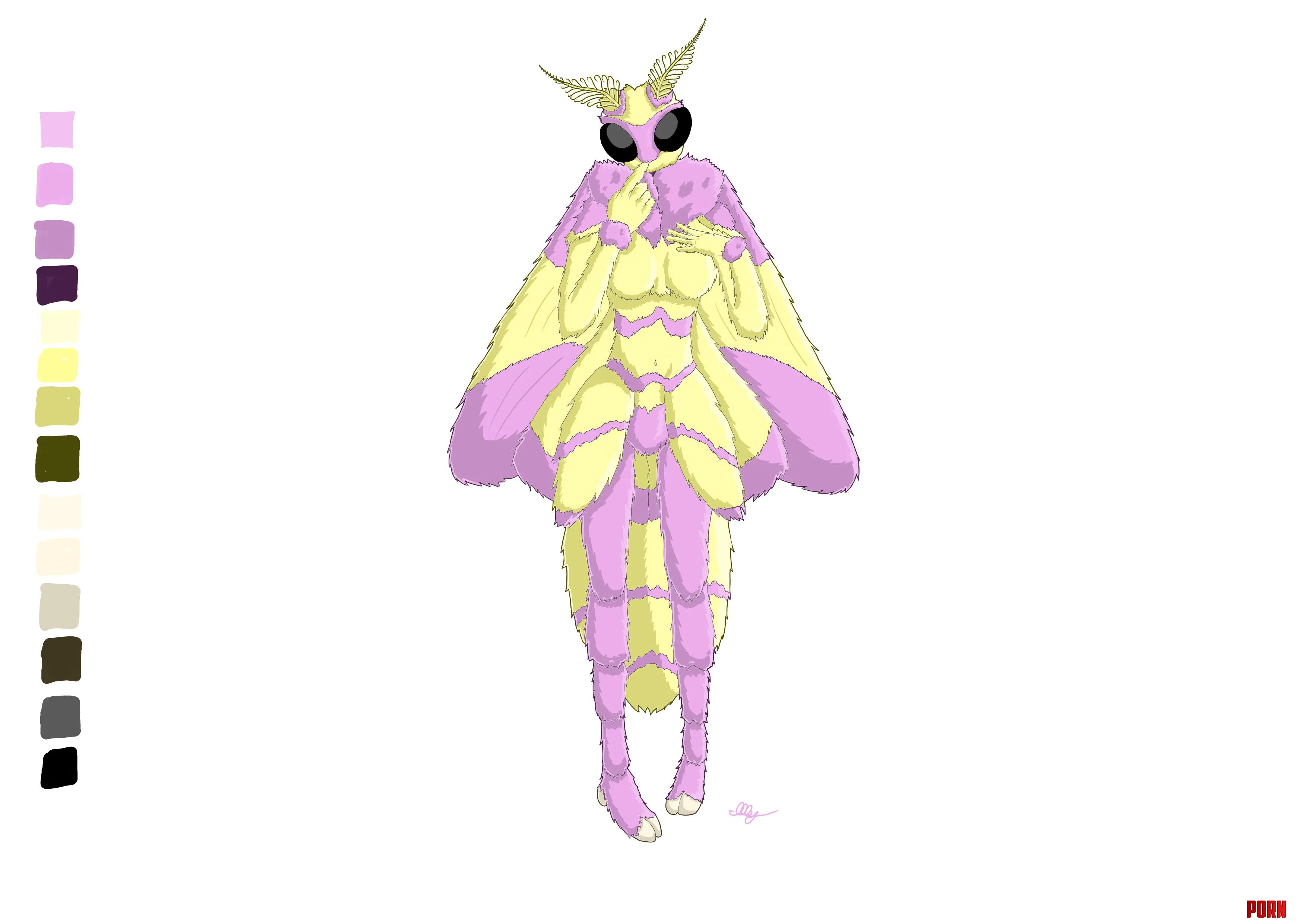 Moth Fursona 3 by Pyro_PBL