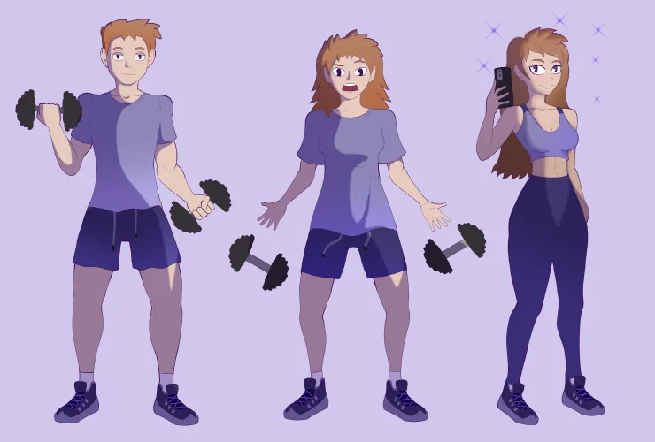 Thumbnail Male to Female Transformation: The First Illustration | Ary9219