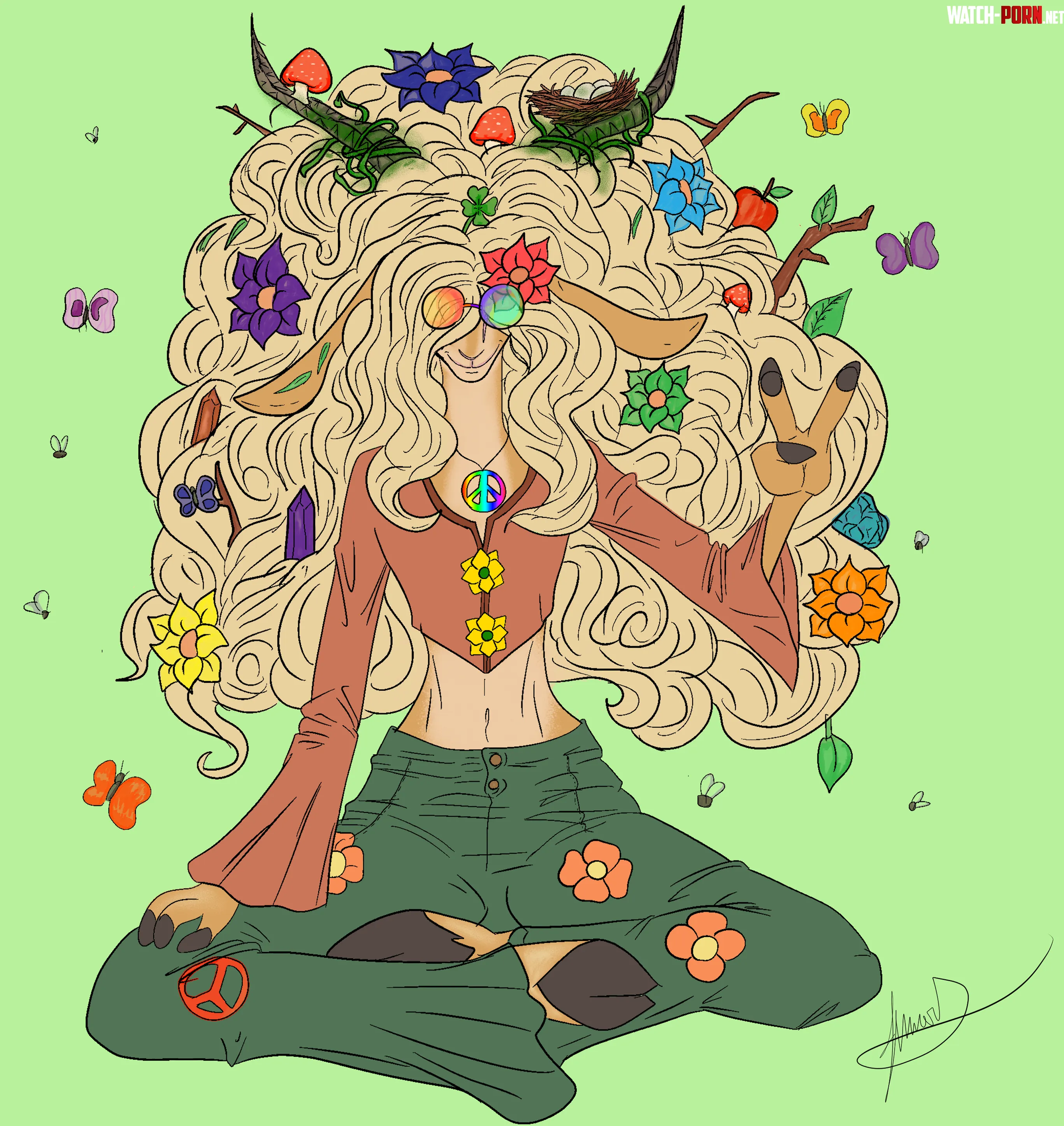 Gezelle the Goddess of Nature fanart Junas Arts by KurtValentinne666