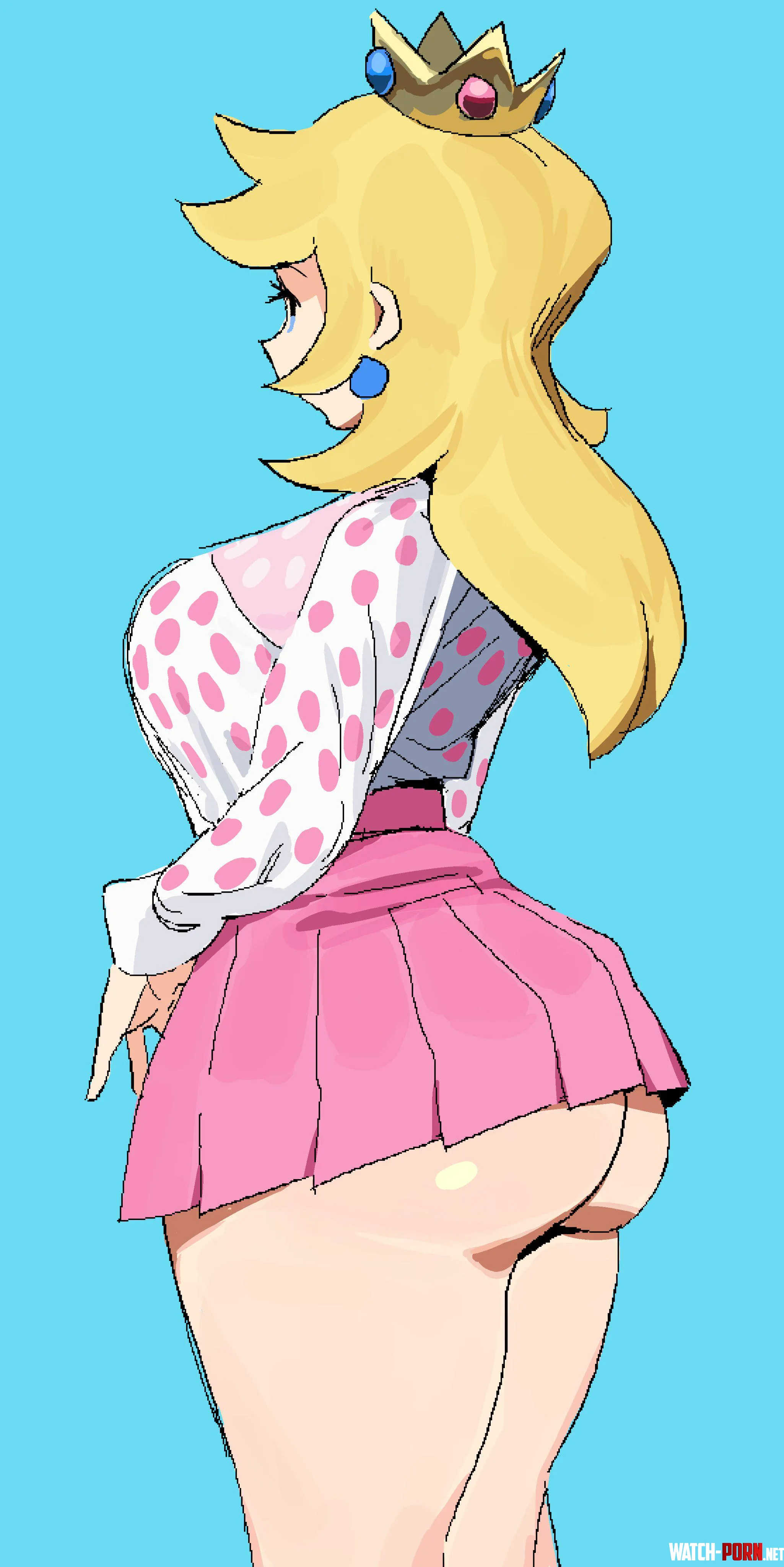 Peachs skirt is a bit too small by LafterMastr