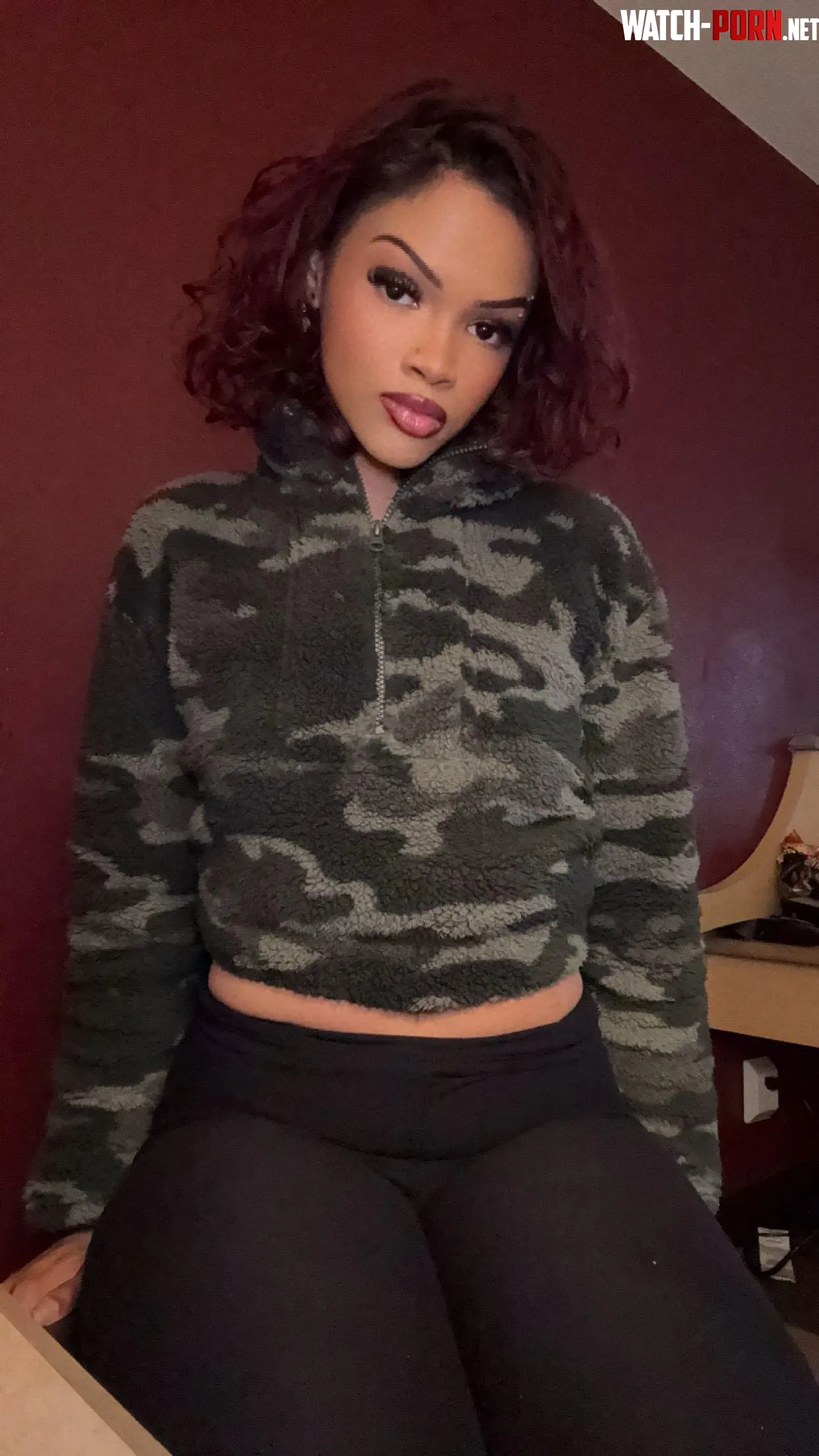 camo crop top does that mean you cant see me  by Lilbootyyjoody