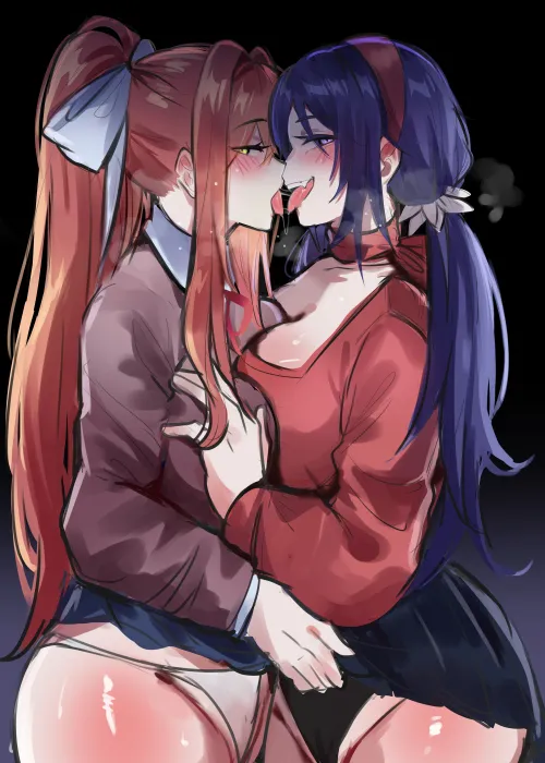 Thumbnail Monika And Mita KureNaiZ1 Art by MiSide | Ecchi Collection