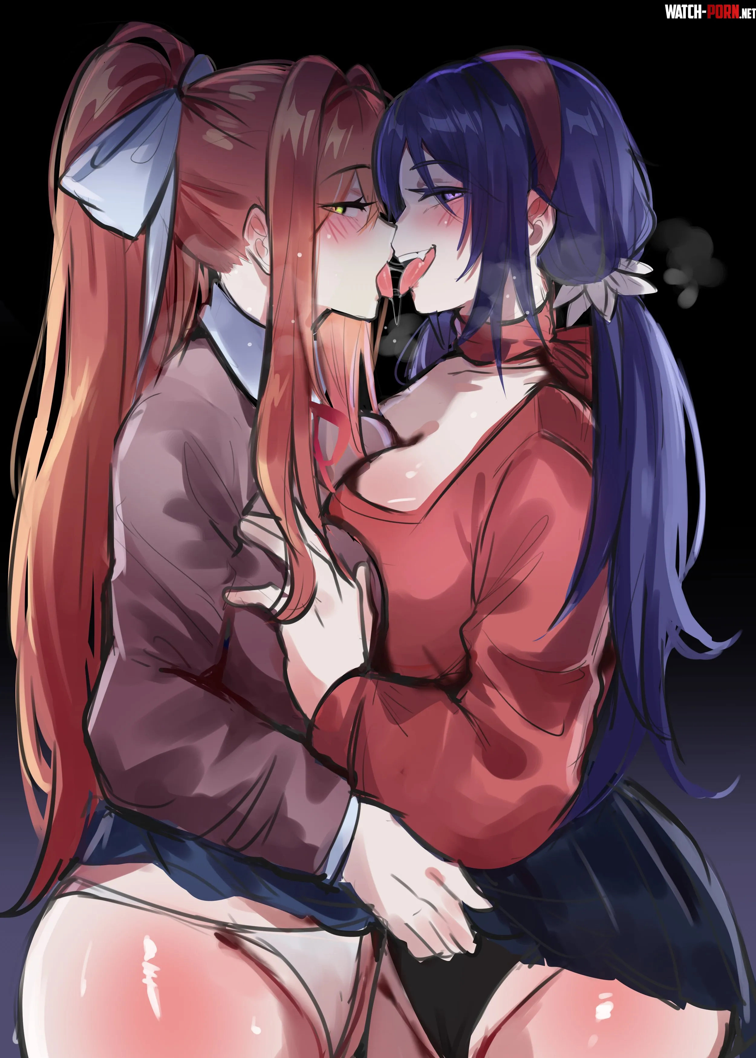 Monika And Mita KureNaiZ1 Doki Doki Literature Club MiSide by TyranTNL