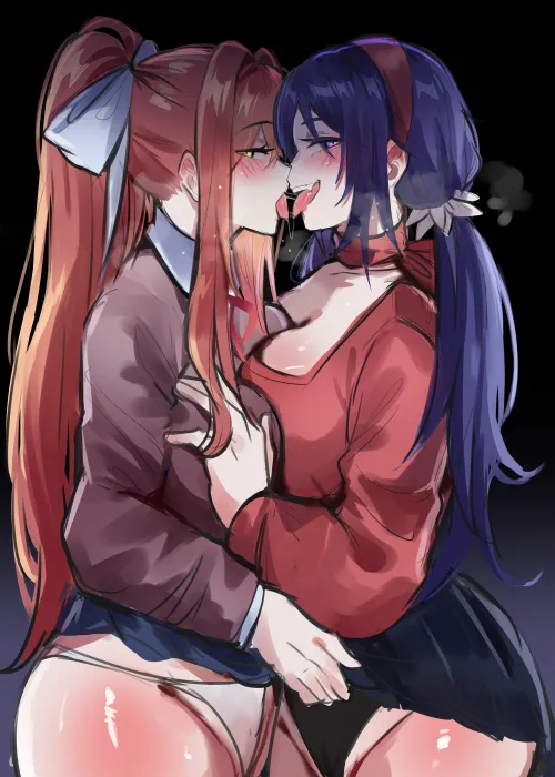 Thumbnail Monika And Mita KureNaiZ1 Fan Art by MiSide | Rule34 Collection