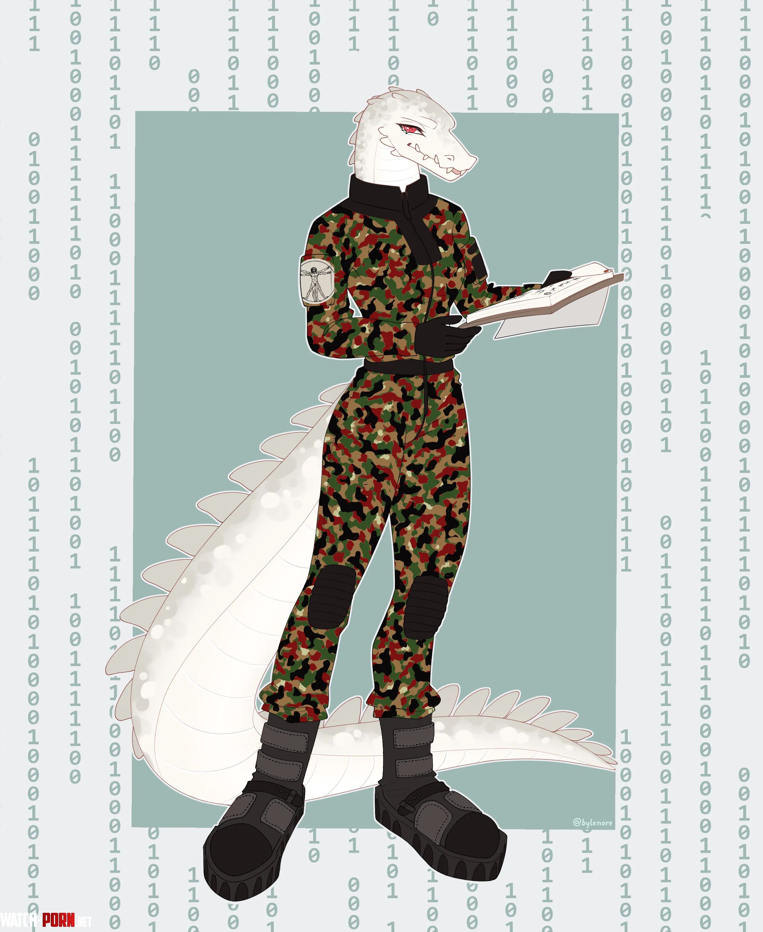 Croco boy art by me  by bylenore