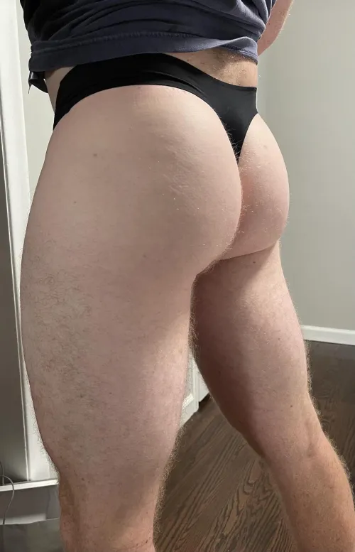 Thumbnail Bootylover249 Shares Classic Black Thong Obsession in GayThong Realm