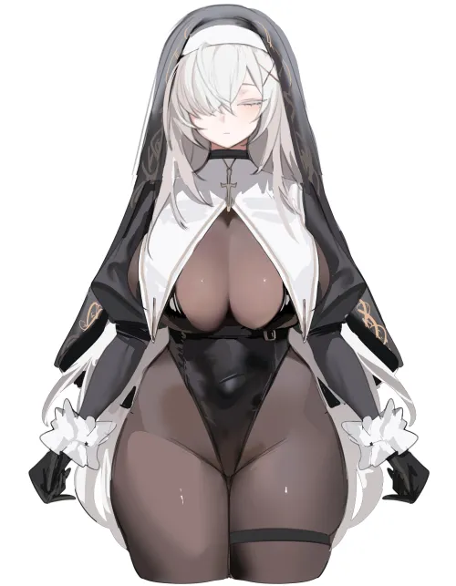 Thumbnail CheetahSperm18 Presents the Intriguing Body Stocking Nun in animebodysuits