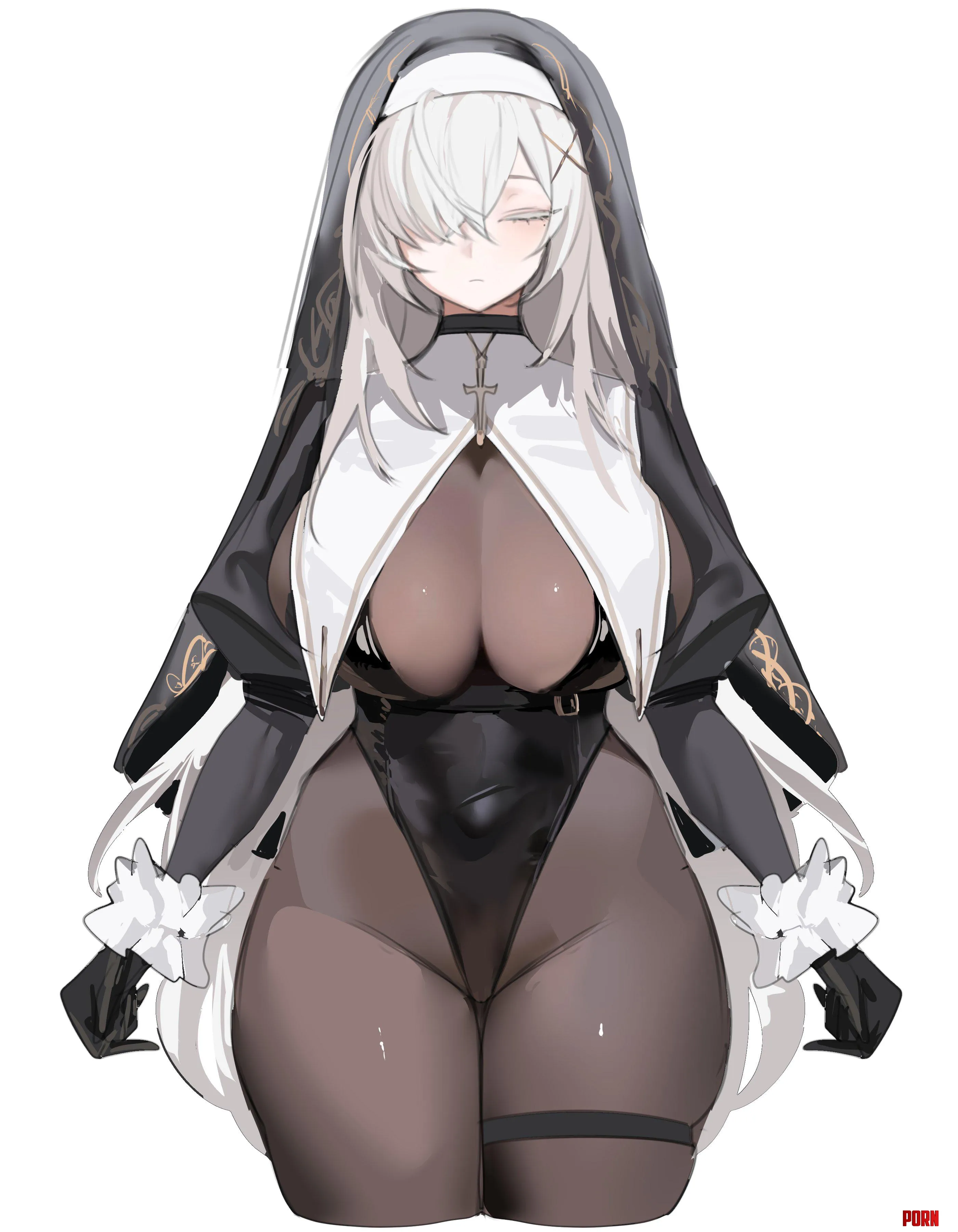 Body Stocking Nun by CheetahSperm18