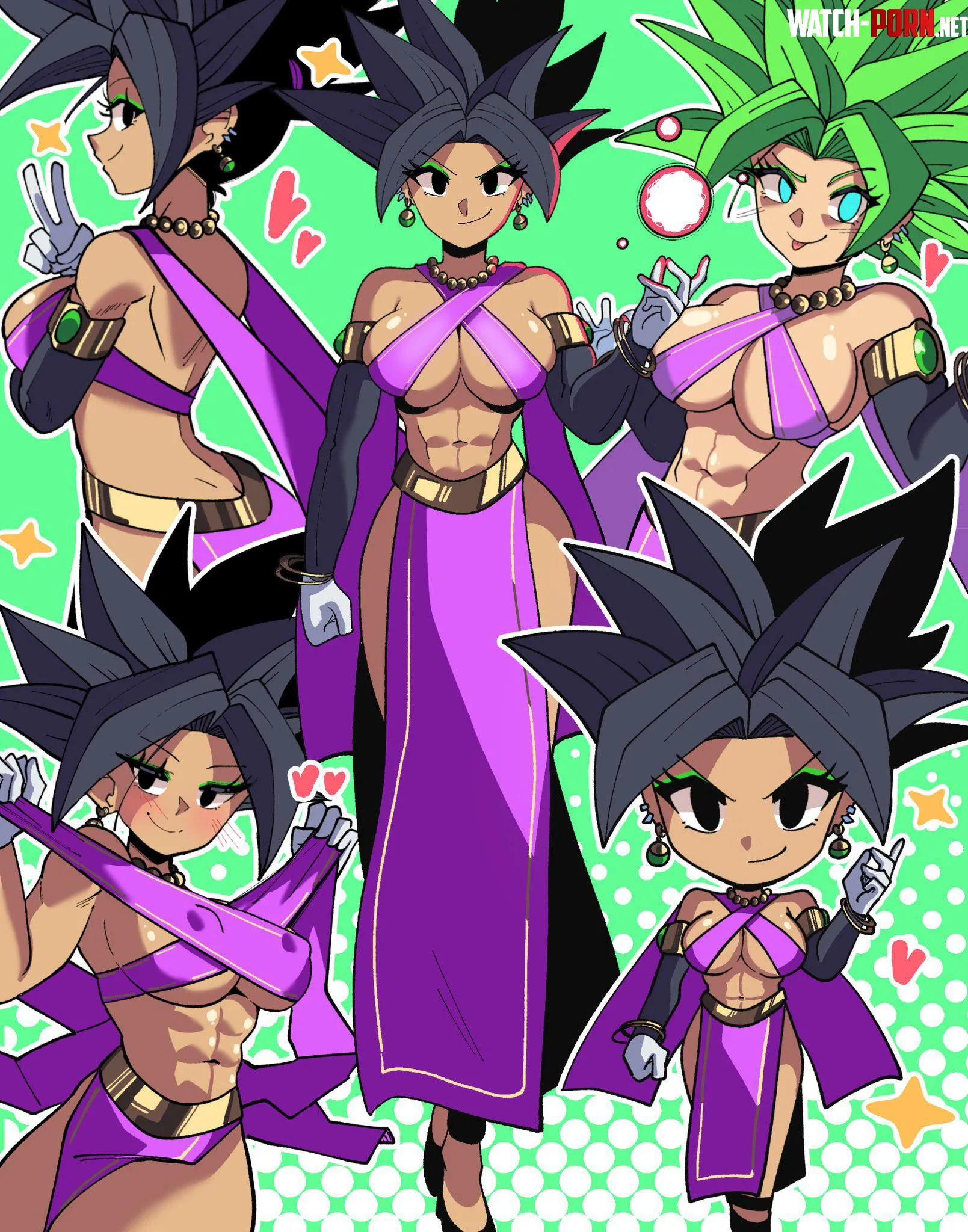 Purple dress Kefla  Navietta Dragon Ball Super by A_MASSIVE_PERVERT