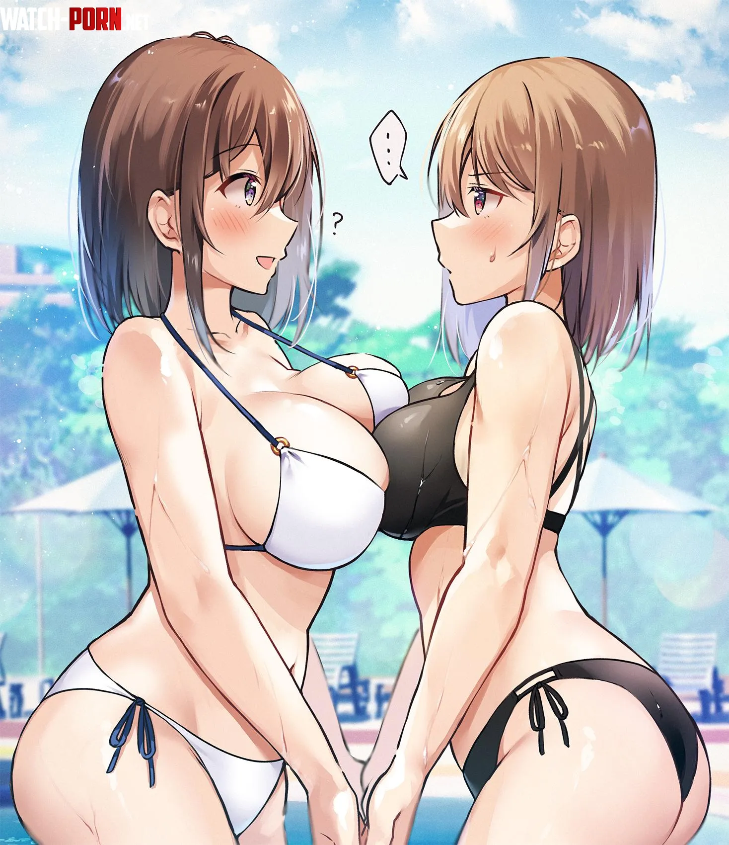 Two girls in swimsuits by blackhole-tradition