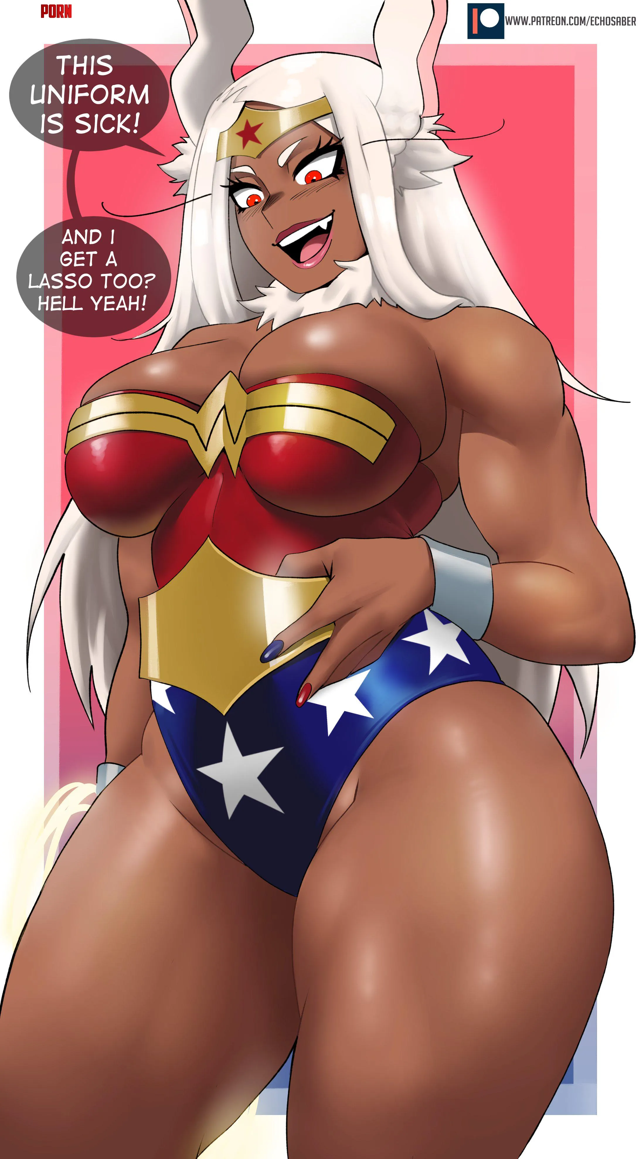 Mirko Cosplaying As Wonder Woman EchoSaber by TheOnlyFaptonic456