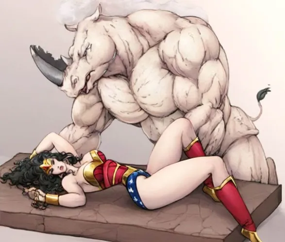 Thumbnail Wonder Woman and Rhino Man Cosplay - Ksennin DC Comics | EnigmusPrime