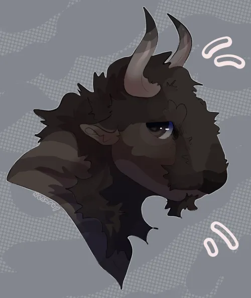 Thumbnail Bison OC Bust Art: Personal Creation | Ok_Room7774