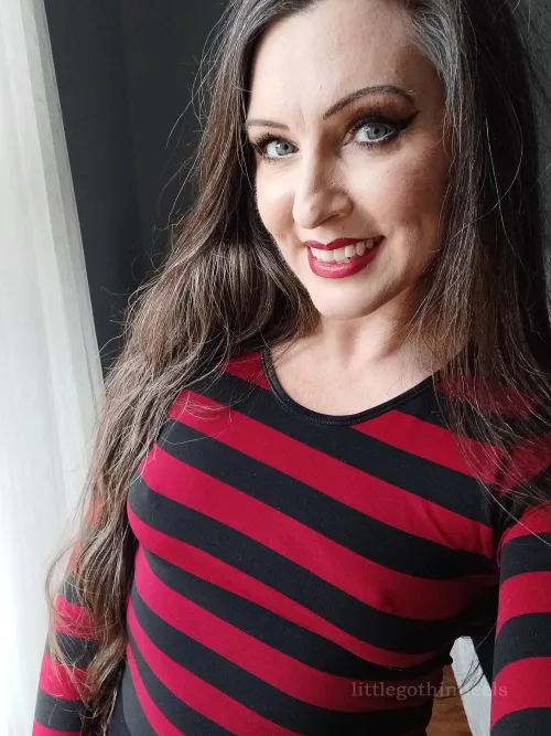 Thumbnail Goth Vibes: Striped Pokies Edition | littlegothinheels