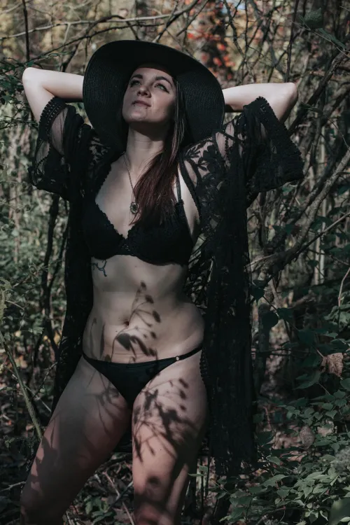 Thumbnail Raven-Haired Beauty: Lost in the Woods | Brunette