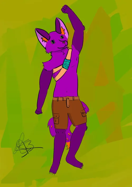 Thumbnail First Colored Furry Image: Artistic Expression by pikachutim