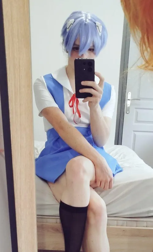 Thumbnail Slaying in Rei Cosplay OOTD by Humide_Chan | femboy Cosplay