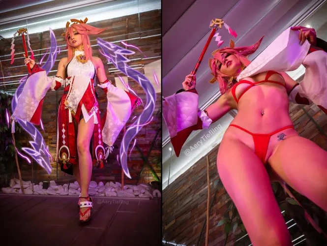 Thumbnail Genshin Impact Beauty: Yae Miko by Aery Tiefling OC in CosplayGirls