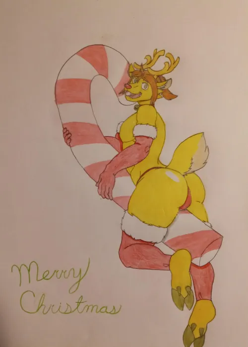 Thumbnail Merry Christmas Art: A Mature Creation by Fragonus in furry