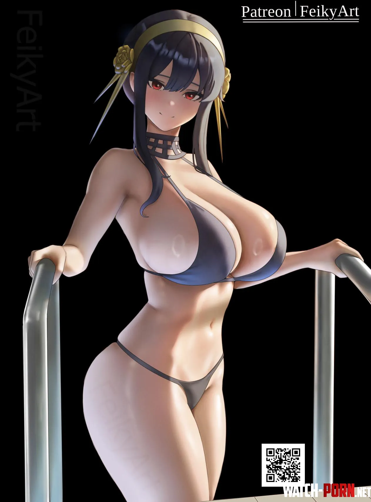 Sexy Busty Bikini Mommy Yor Forger FeikyArt  by NewTrib6