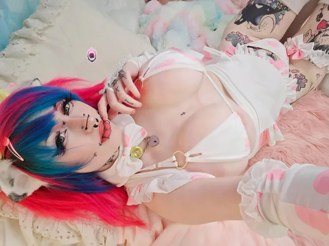 Thumbnail Experience Boldness with poppylebeaux: 'Who's Down to Milk Me' in GirlswithNeonHair