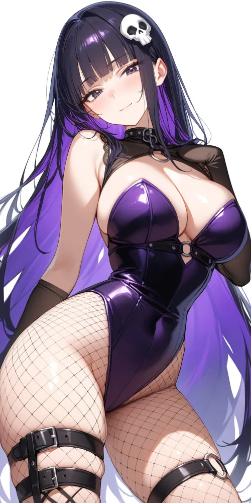 Thumbnail Purple Goth Girl: A Look into Anime Bodysuits by CheetahSperm18