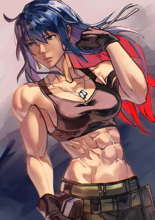 Thumbnail Leona Syachiiro from The King of Fighters | Fitdrawngirls Feature